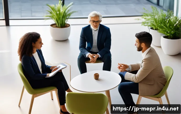 언론홍보학 필수 서적 - **Prompt:** A diverse group of people, male and female, of varying ages, are gathered in a bright, m...