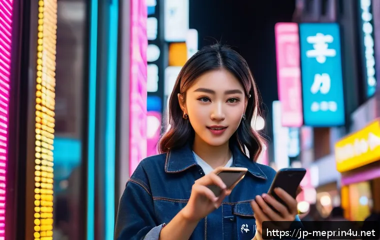 미디어 콘텐츠 기획 - A vibrant and dynamic short video scene featuring a young Japanese woman in trendy casual clothing, ...
