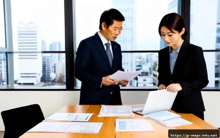 PR 윤리와 책임 - Photorealistic corporate communications team in a modern Tokyo office, diverse Japanese professional...